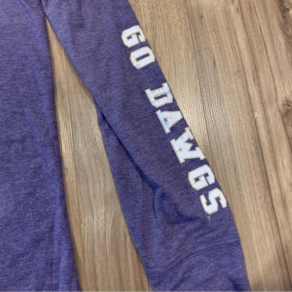 Colosseum Washington Huskies Men’s Long Sleeve Tee Purple - Picture 2 of 5